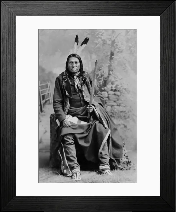 Framed Print : Chief Big Road, Oglala division of Lakota, was a traditionalist who joined the Ghost Dance movement