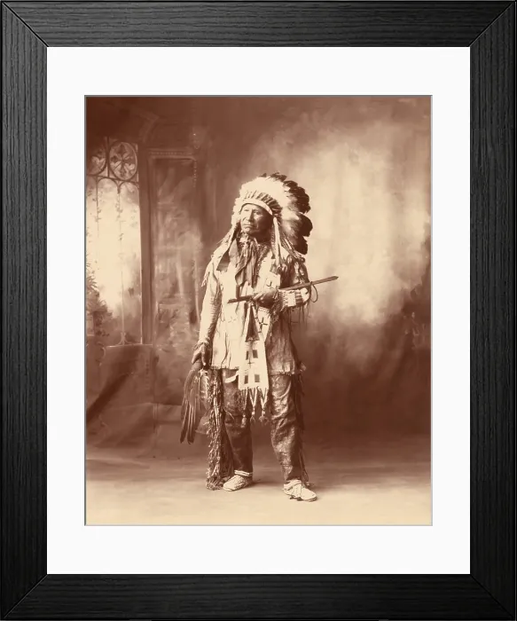 Framed Print : Chief American Horse, Oglala division of Lakota, a progressive Native American Framed Print : Chief American Horse, Oglala division of Lakota, a progressive Native American