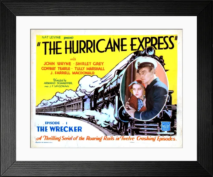 Framed Print : THE HURRICANE EXPRESS, Shirley Grey, John Wayne, 1932
