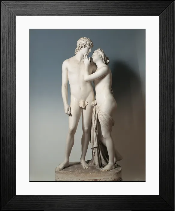 Framed Print : Venus and Adonis, by Antonio Canova, 1789 - 1794, 18th Century, marble, full relief, cm 185 x - Switzerland, Geneva, Villa La Grange. All. Frontal view Framed Print : Venus and Adonis, by Antonio Canova, 1789 - 1794, 18th Century, marble, full relief, cm 185 x - Switzerland, Geneva, Villa La Grange. All. Frontal view