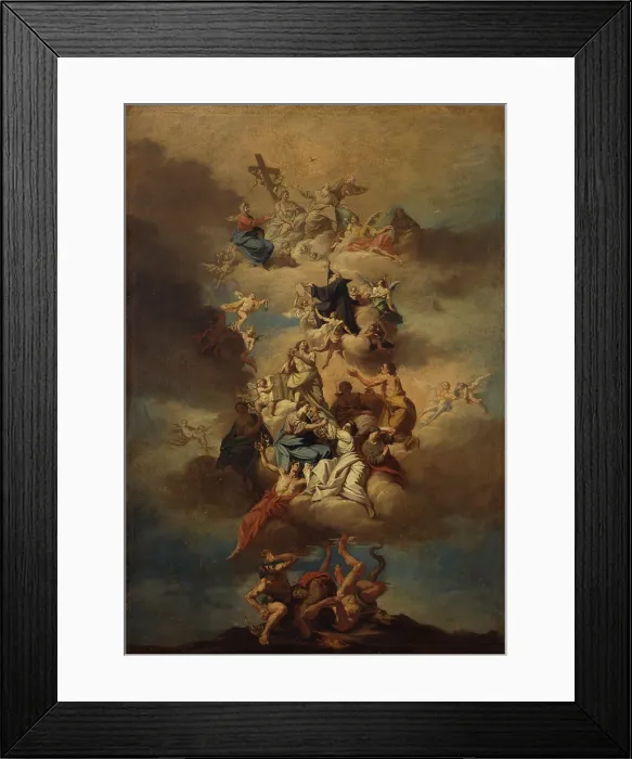 Framed Print : Glory of St. Francis of Paola, by Carlo Maria Giudici, 1750 - 1753, 18th Century, oli on canvas - Italy, Lombardy, Milan, Castello Sforzesco, Civic Collections of Ancient Art