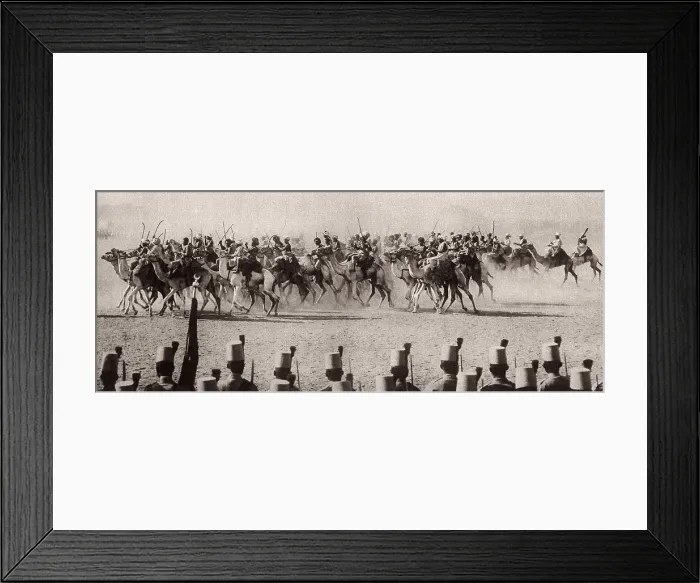Framed Print : Egyptian Camel Corps fought with British during World War 1. 1914