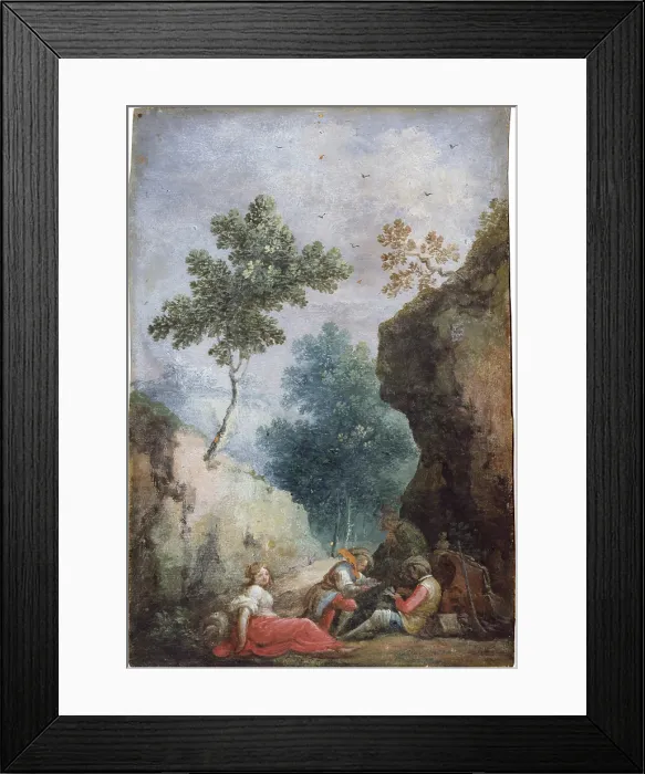 Framed Print : Armed men resting, by unknown roman artist, tempera and oil on paper - Italy, Lombardy, Milan, Castello Sforzesco, Civic Collection of Ancient Art. Whole artwork view Framed Print : Armed men resting, by unknown roman artist, tempera and oil on paper - Italy, Lombardy, Milan, Castello Sforzesco, Civic Collection of Ancient Art. Whole artwork view