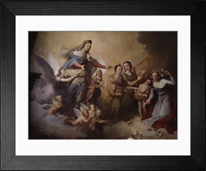 Framed Print : The Virgin Mary appearing to Saint Stanislaus Kotska, with the saints Agnes, Cecily and Barbara, by Tommaso Minardi, 1824 -1825, 18th century, oil on canvas - Italy, Lazio, Rome Framed Print : The Virgin Mary appearing to Saint Stanislaus Kotska, with the saints Agnes, Cecily and Barbara, by Tommaso Minardi, 1824 -1825, 18th century, oil on canvas - Italy, Lazio, Rome