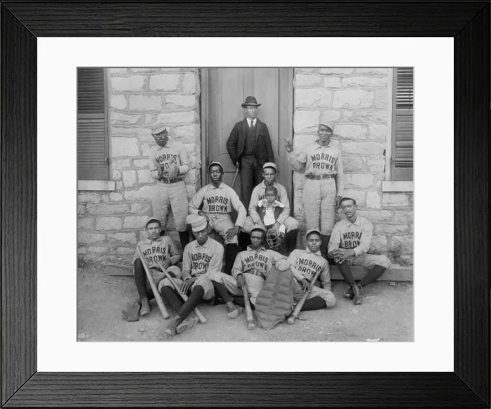 Framed Print : African American baseball players from Morris Brown College, Atlanta, Georgia, 1899-1900