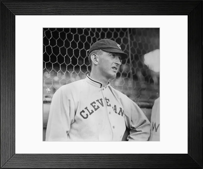 Framed Print : Shoeless Joe Jackson, played with the Cleveland Naps, 1910-1915. He was at the height of his career when tainted by the Blacksox Scandal in 1919