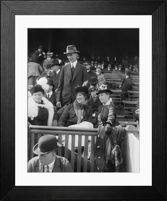 Framed Print : Connie Mack, manager and part owner of the Philadelphia Athletes at a game in NYC in 1915. His American League team was playing the NY Yankees