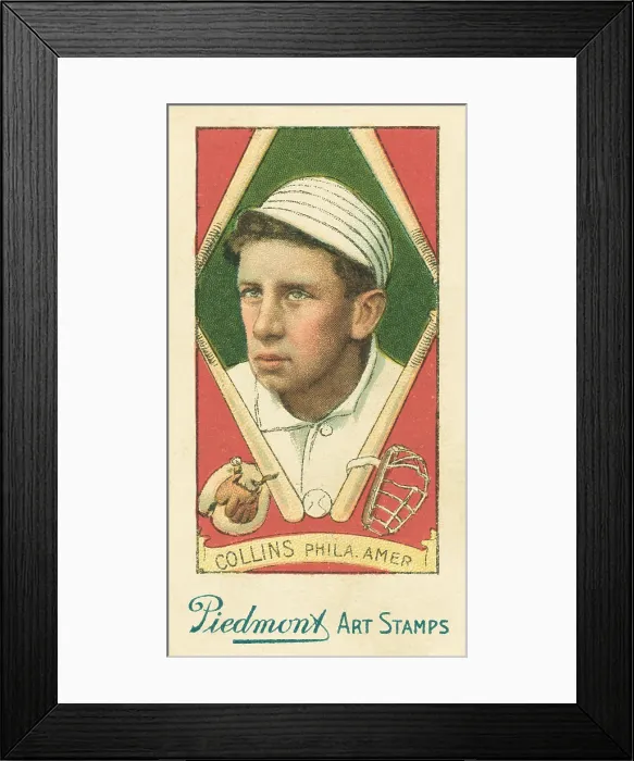 Framed Print : Eddie Collins, 1914 baseball card published when he played for the Philadelphia Athletics (BSLOC_2018_3_161)