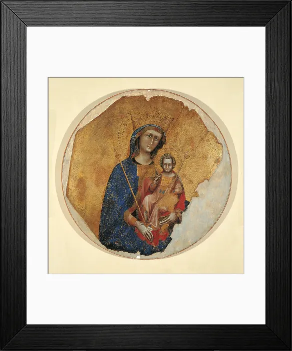 Framed Print : Madonna and the Child, by Nicoletto Semitecolo, 14th Century, - Italy, Veneto, Padua, Capitolar Museum. All