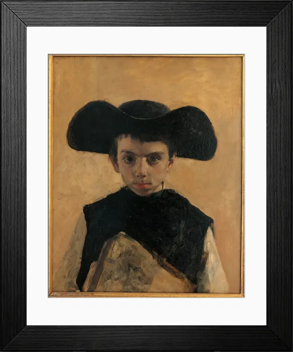 Framed Print : The little priest, by Antonio Mancini, 1870, 19th Century, oil on canvas, - Italy, Campania, Naples, Capodimonte National Museum and Galleries. Full view Framed Print : The little priest, by Antonio Mancini, 1870, 19th Century, oil on canvas, - Italy, Campania, Naples, Capodimonte National Museum and Galleries. Full view