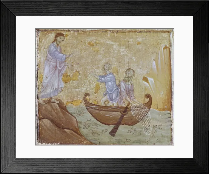 Framed Print : Saint Peter and six tales, unknown artist related to Guido da Siena, 13th century, tempera on board - Italy, Tuscany, Siena, National Collection. Detail Framed Print : Saint Peter and six tales, unknown artist related to Guido da Siena, 13th century, tempera on board - Italy, Tuscany, Siena, National Collection. Detail