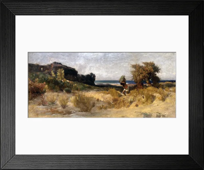 Framed Print : Sirocco Day on the Coast near Rome, by Nino Costa, 1852 - 1874, 19th century, oil on canvas - Italy, Tuscany, Florence, Pitti Palace, Modern Art Gallery. Whole artwork view Framed Print : Sirocco Day on the Coast near Rome, by Nino Costa, 1852 - 1874, 19th century, oil on canvas - Italy, Tuscany, Florence, Pitti Palace, Modern Art Gallery. Whole artwork view