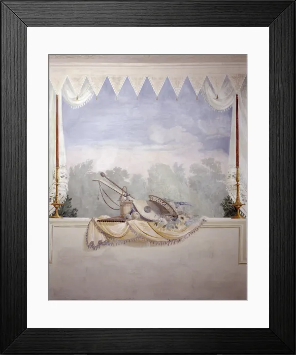 Framed Print : Decoration of a Room, by Francesco Bagnara, 1819, 19th century, fresco - Italy, Veneto, Mottinello Nuovo, Villa Comello. Detail