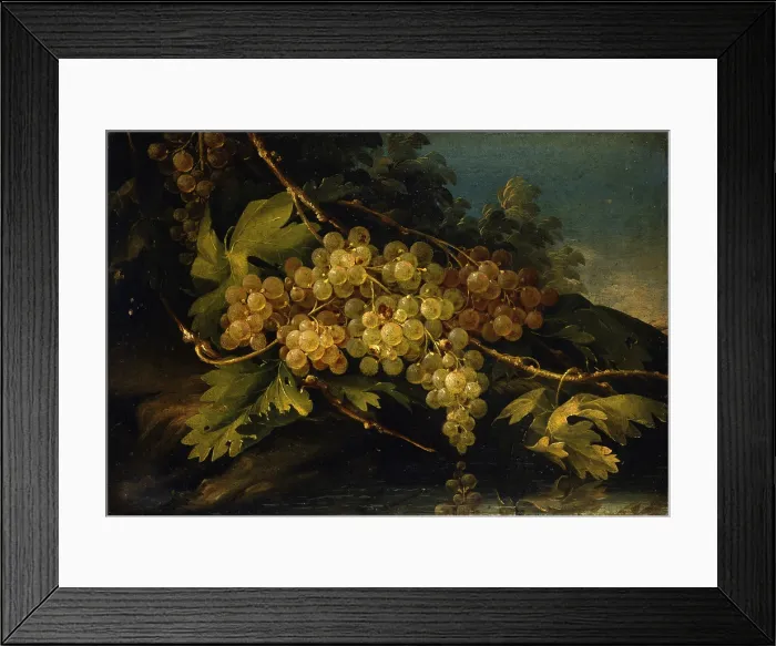 Framed Print : Still Life, by Francesco Malagoli, 1776, 18th century, oil on canvas - Italy, Lombardy, Milan, Castello Sforzesco, Civic Collections of Ancient Art. Whole artwork view