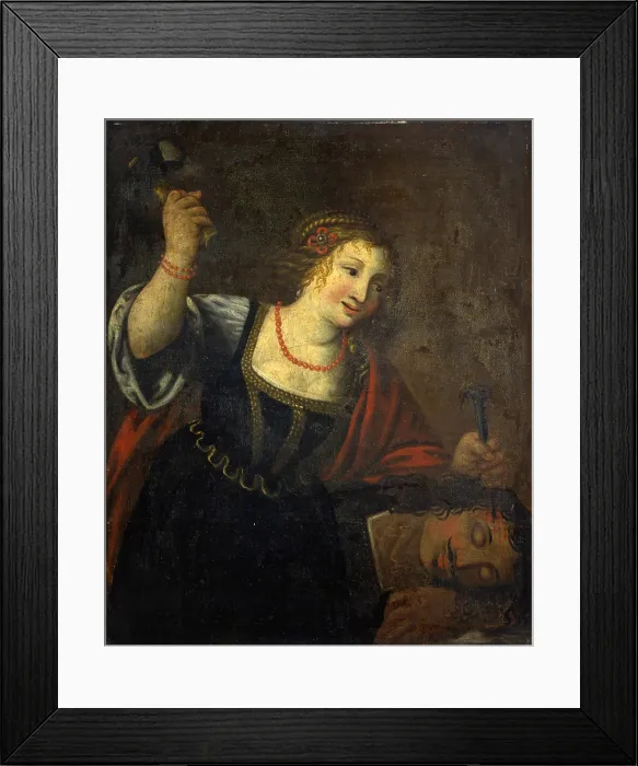 Framed Print : Jael kills Sisera, by unknown italian artist, 1600 - 1625, 17th century, oil on canvas - Italy, Lombardy, Milan, Castello Sforzesco, Civic Collections of Ancient Art Framed Print : Jael kills Sisera, by unknown italian artist, 1600 - 1625, 17th century, oil on canvas - Italy, Lombardy, Milan, Castello Sforzesco, Civic Collections of Ancient Art
