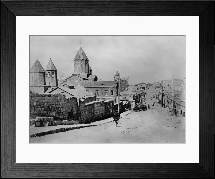Framed Print : Street scene in Leninakan, Armenia. Ca. 1922. The second largest city in the post-WW1 Armenia territory Framed Print : Street scene in Leninakan, Armenia. Ca. 1922. The second largest city in the post-WW1 Armenia territory