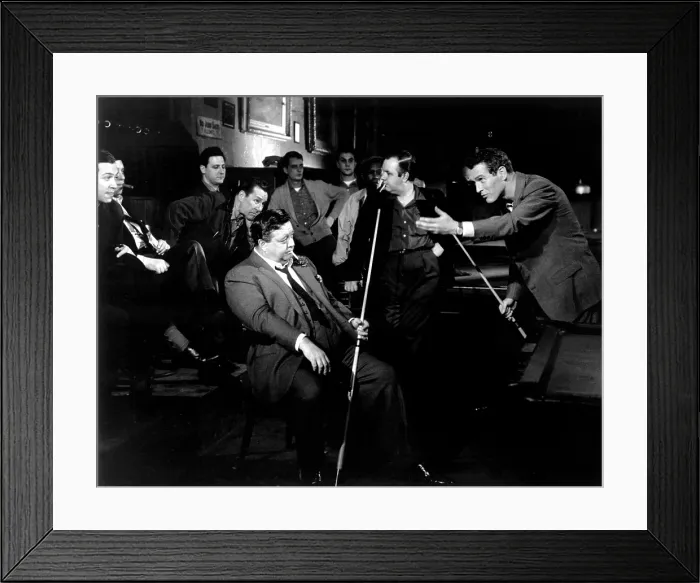 Framed Print : THE HUSTLER, Jackie Gleason, Paul Newman, 1961, TM & copyright (c) 20th Century Fox Film Corp. All rights reserved Framed Print : THE HUSTLER, Jackie Gleason, Paul Newman, 1961, TM & copyright (c) 20th Century Fox Film Corp. All rights reserved