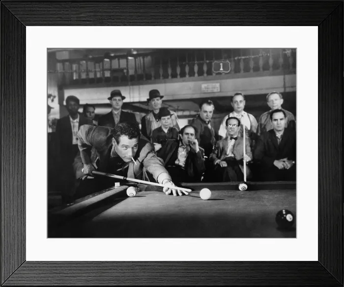 Framed Print : THE HUSTLER, Paul Newman, (left), Michael Constantine, (smoking cigar), 1961, TM and Copyright 20th Century-Fox Film Corp. All Rights Reserved