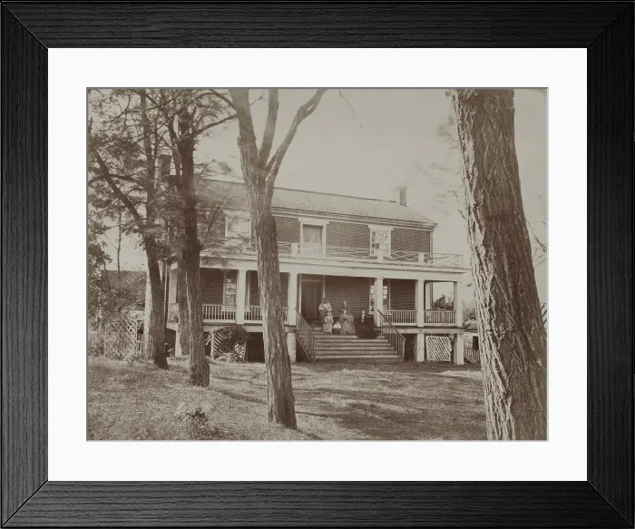 Framed Print : US Civil War. Confederate Gen. Robert E. Lee surrendered to Union Gen. Ulysses Grant in the McLean House, at Appomattox, Virginia, April 9, 1865