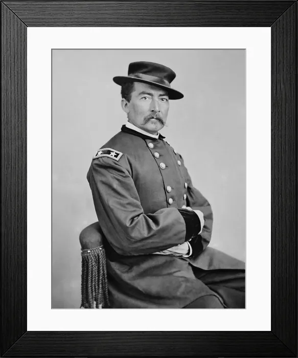 Framed Print : Major General Philip Henry Sheridan led the Union Army of the Potomac Cavalry in the US Civil War. After the Fall of Richmond, his cavalry engaged Robert E