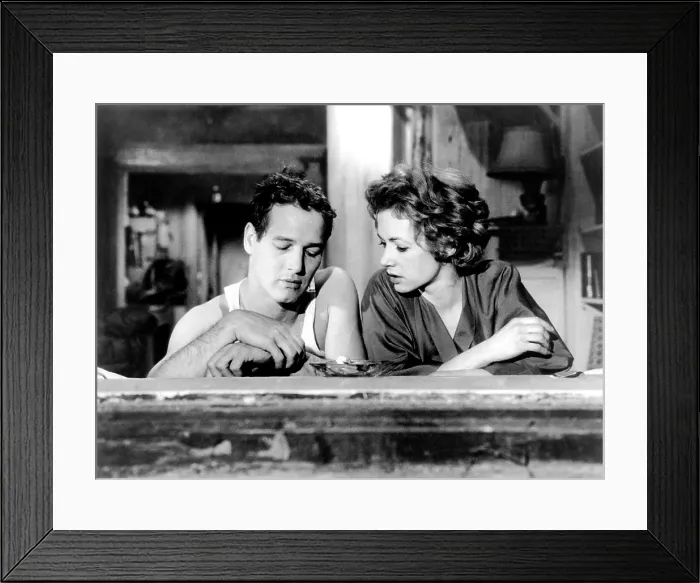 Framed Print : THE HUSTLER, from left, Paul Newman, Piper Laurie, 1961, TM & Copyright 20th Century Fox Film Corp. All rights reserved