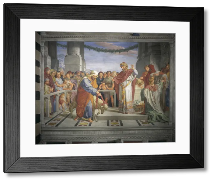 Framed Print : Jewish Sacrifice (Sacrificio ebraico), by Alessandro Franchi, 1876, 19th century, fresco - Italy, Tuscany, Prato, Dome. Whole artwork view Framed Print : Jewish Sacrifice (Sacrificio ebraico), by Alessandro Franchi, 1876, 19th century, fresco - Italy, Tuscany, Prato, Dome. Whole artwork view