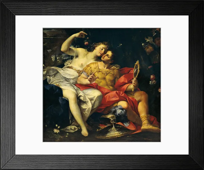 Framed Print : Rinald and Armida (Rinaldo e Armida), by Giovan Gioseffo Dal Sole, 1967, 17th Century, oil on canvas - Italy, Lombardy, Milan, Castello Sforzesco