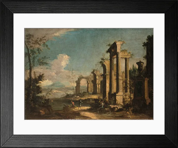 Framed Print : Landscape with ruins (Paesaggio con rovine), by Unknown Venetian Artist, 1750, 18th Century, oil on canvas - Italy, Lombardy, Milan, Castello Sforzesco Framed Print : Landscape with ruins (Paesaggio con rovine), by Unknown Venetian Artist, 1750, 18th Century, oil on canvas - Italy, Lombardy, Milan, Castello Sforzesco