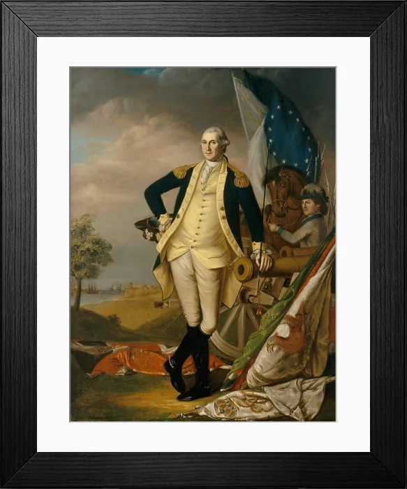 Framed Print : American Revolution. George Washington, by James Peale, American painting, oil on canvas, c. 1782 Framed Print : American Revolution. George Washington, by James Peale, American painting, oil on canvas, c. 1782