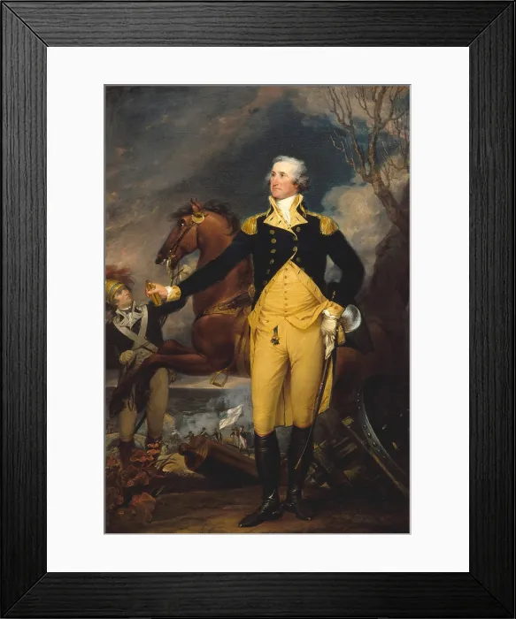 Framed Print : American Revolution. George Washington Before the Battle of Trenton, by John Trumbull, American painting, oil on canvas, c1792-94