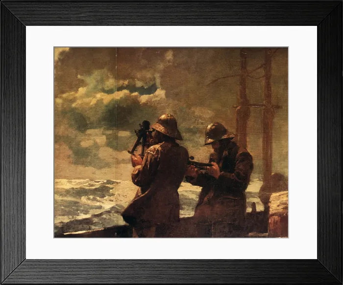 Framed Print : Eight Bells, by Winslow Homer, 1886, 19th century, oil on canvas, 63, 9 x 76, 6 cm - USA, Andover, Addison Gallery of American Art, Phillips Academy. Whole artwork view