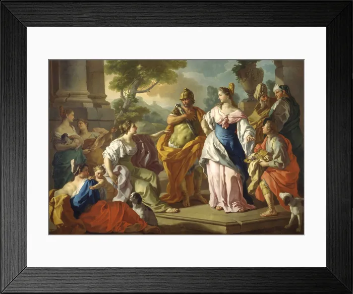 Framed Print : Alexander's Heirloom, by Francesco de Mura, 1742, 18th century, oil on canvas - Italy, Lombardy, Milan, Castello Sforzesco, Civic Collection of Ancient Art