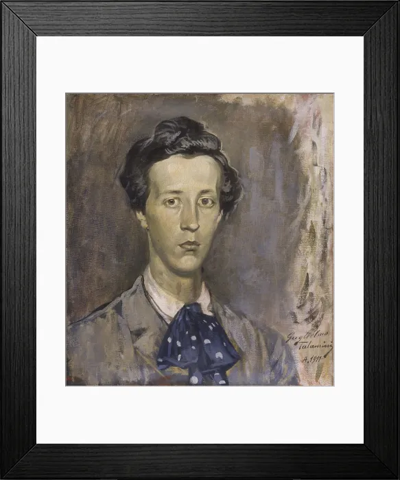 Framed Print : Portrait of Giovanni Talamini, by Guglielmo Talamini, 1911, 20th Century, oil on canvas - Private collection. Whole artwork view