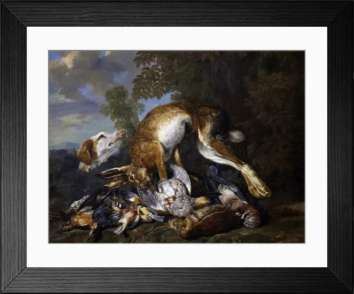 Framed Print : Still Life, by Jan Fyt, 17th century, oil on canvas - Italy, Veneto, Venice, Ca d'Oro. Whole artwork view