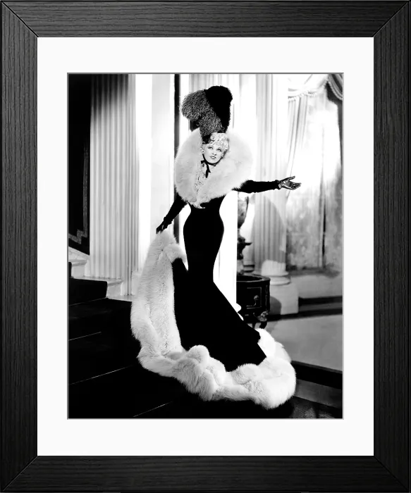 Framed Print : GOIN TO TOWN, Mae West (in a gown by Travis Banton), 1935