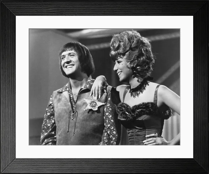 Framed Print : GOOD TIMES, from left: Sonny Bono, Cher, 1967 Framed Print : GOOD TIMES, from left: Sonny Bono, Cher, 1967