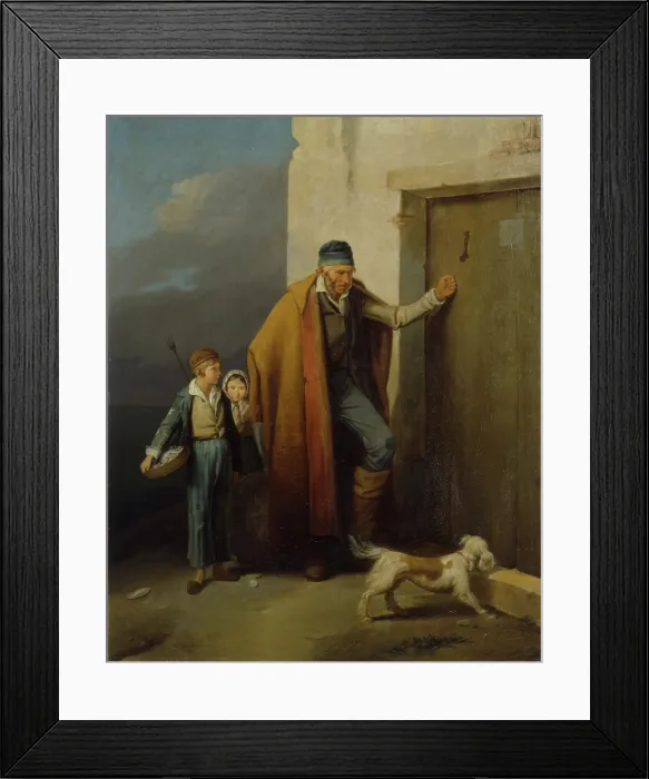 Framed Print : A Fisherman Coming Home, by Eugenio Bosa, 1835 - 1842, 19th Century, oil on canvas - Italy, Veneto, Padua, Civic Museum Eremitani. Whole artwork view Framed Print : A Fisherman Coming Home, by Eugenio Bosa, 1835 - 1842, 19th Century, oil on canvas - Italy, Veneto, Padua, Civic Museum Eremitani. Whole artwork view