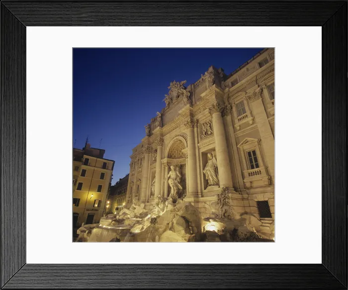 Framed Print : Trevi Fountain, by Nicola Salvi, Giuseppe Pannini, 1733 - 1762, 18th century, architecture in travertine marble - Italy, Lazio, Rome. Detail