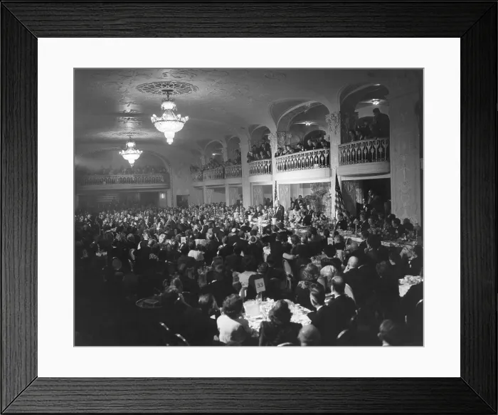 Framed Print : Dinner honoring President Harry Truman and Vice President-elect Alben Barkley. Mayflower Hotel in Washington, D.C. Jan. 18, 1948. - (BSLOC_2014_15_62)