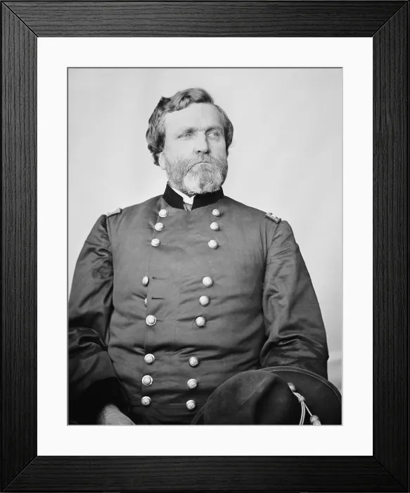 Framed Print : Major General George Thomas, called the Rock of Chickamauga for concentrating scattered Union units at Horseshoe Ridge after the Federal right wing was routed Framed Print : Major General George Thomas, called the Rock of Chickamauga for concentrating scattered Union units at Horseshoe Ridge after the Federal right wing was routed