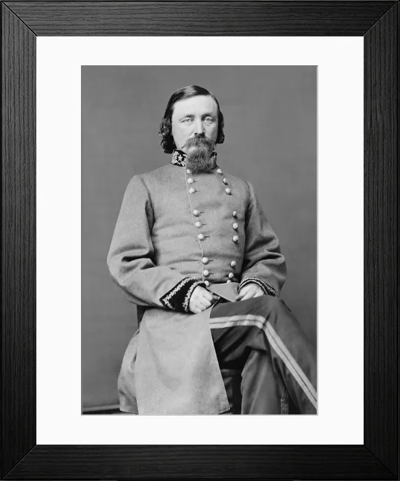 Framed Print : Confederate General George Pickett, fought throughout the US Civil War, and was with Robert E Framed Print : Confederate General George Pickett, fought throughout the US Civil War, and was with Robert E