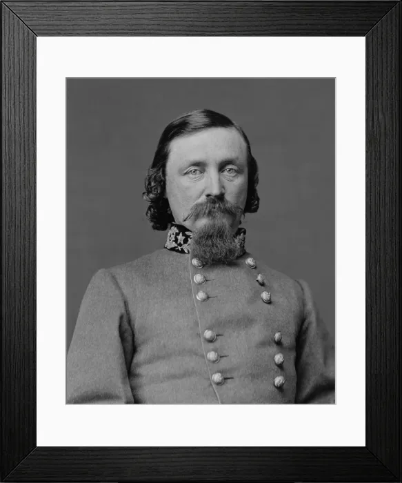 Framed Print : Confederate General George Pickett, fought throughout the US Civil War. Immediately after the war he went to Canada, but returned to Virginia the following year
