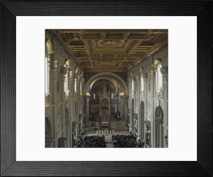 Framed Print : Basilica of Saint Giovanni in Laterano a Roma, by Francesco Castelli detto Borromini, Domenico Fontana, Alessandro Galilei, 1580 - 1599, 16th Century, architecture - Italy, Lazio