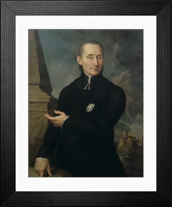 Framed Print : portrait of reverend Francesco Tecini, by Agostino Ugolini, 1809, 19th Century, canvas - Italy, Trentino Alto Adige, Trento, Museo Diocesano Trentino. Whole artwork view Framed Print : portrait of reverend Francesco Tecini, by Agostino Ugolini, 1809, 19th Century, canvas - Italy, Trentino Alto Adige, Trento, Museo Diocesano Trentino. Whole artwork view