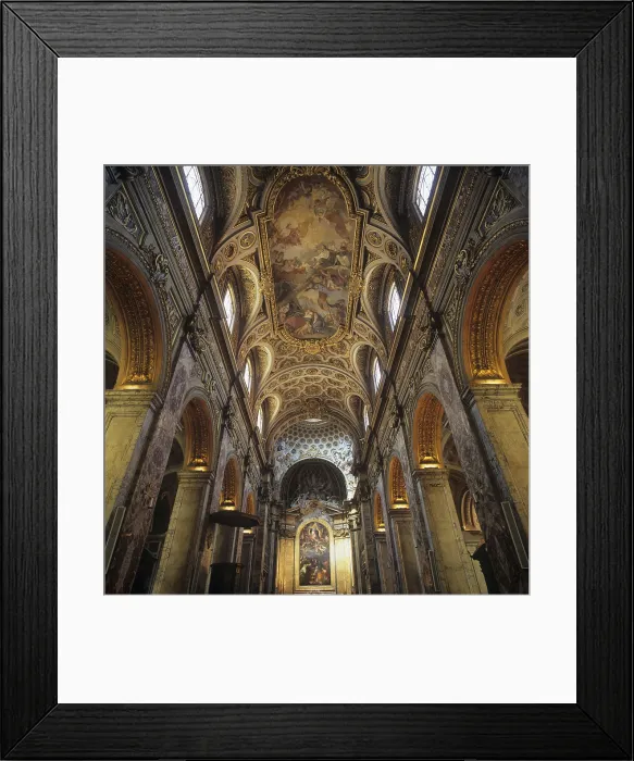 Framed Print : Church of Saint Luigi dei Francesi, by Domenico Fontana and Giacomo della Porta, 1518 - 1589, 16th Century, architecture - Italy, Lazio, Rome. Detail