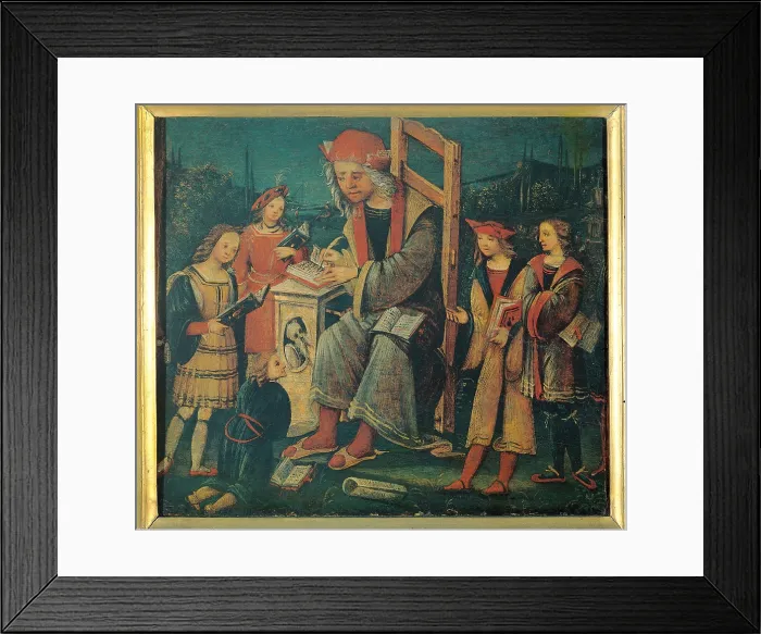 Framed Print : Teacher in the Chair with his Pupils, by Amico Aspertini, 16th Century, - Italy, Lombardy, Milan, Brera art gallery. All Framed Print : Teacher in the Chair with his Pupils, by Amico Aspertini, 16th Century, - Italy, Lombardy, Milan, Brera art gallery. All