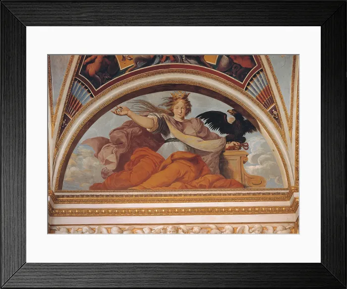 Framed Print : Palazzo Ducale, the Hall of Mirrors, by Unknown artist, 18th Century, - Italy, Lombardy, Mantua, Ducal Palace, Mirrors Gallery