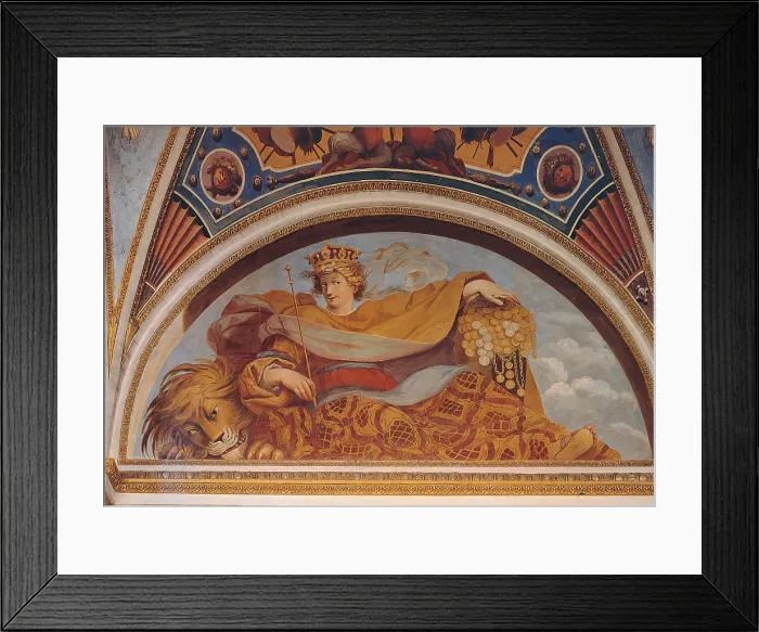 Framed Print : Palazzo Ducale, the Hall of Mirrors, by Unknown artist, 18th Century, - Italy, Lombardy, Mantua, Ducal Palace, Mirrors Gallery
