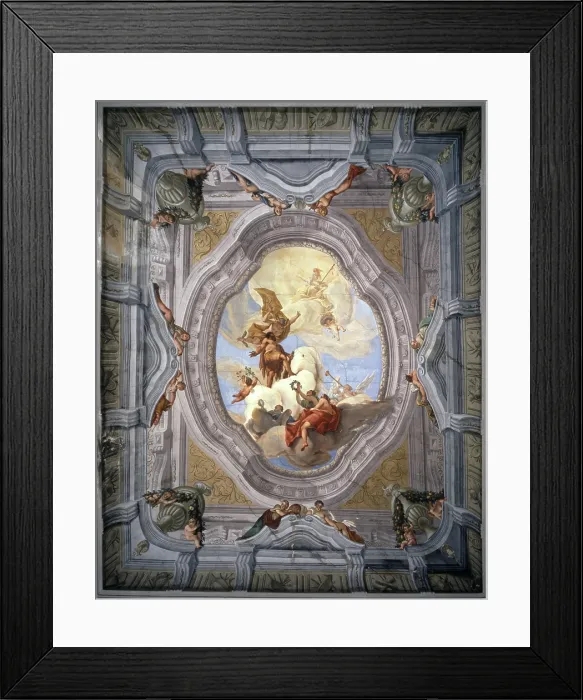 Framed Print : Triumph of Hercules, by Lodovico Dorigny, 1680 - 1699, 17th Century, fresco. - Italy, Veneto, Venezia, Ca'Pesaro, International Gallery of Modern Art