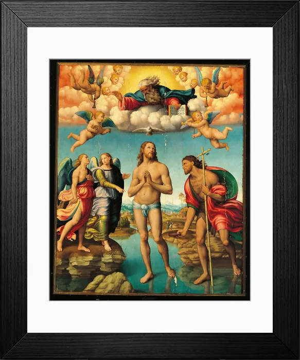 Framed Print : Baptism of Christ, by Innocenzo Francucci known as Innocenzo da Imola, 16th Century, - Italy, Lombardy, Milan, Archbishops Palace. All Framed Print : Baptism of Christ, by Innocenzo Francucci known as Innocenzo da Imola, 16th Century, - Italy, Lombardy, Milan, Archbishops Palace. All